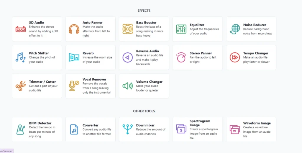 Different uses of Audioalter