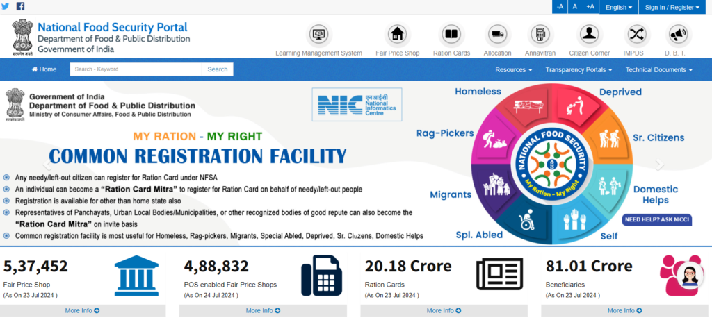 nfsa.gov.in खोलें